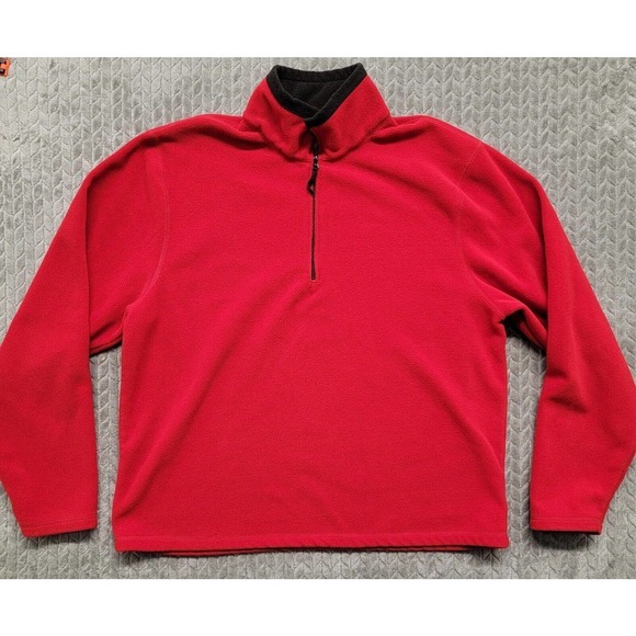 Old Navy Other - Old Navy Sweater‎ Mens XL Red ¼ Zip Fleece Mock Neck Pullover Sweatshirt